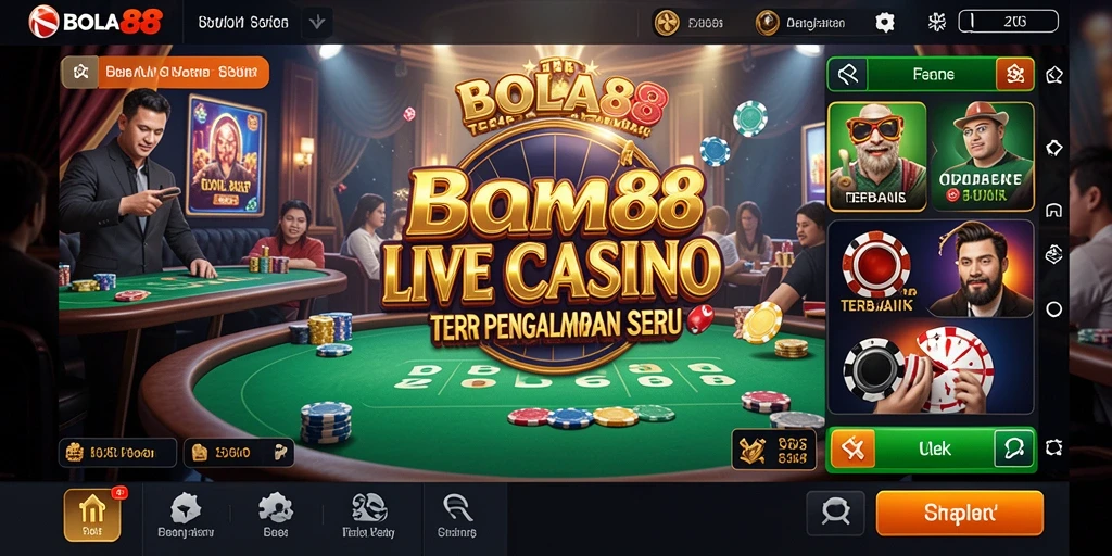 Tampilan gameplay Live Casino yang mendebarkan di BOLA88.