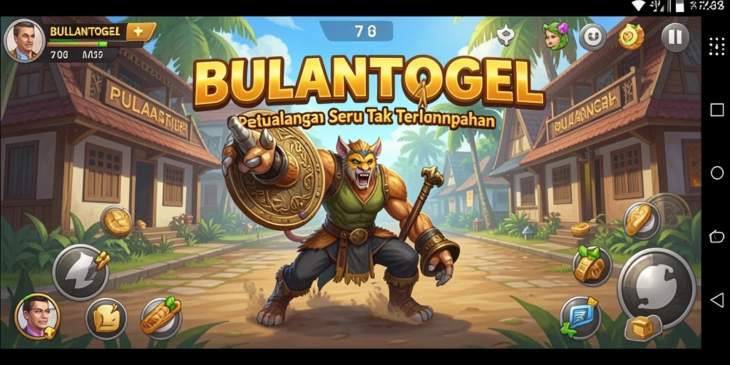 Screenshot utama BULANTOGEL menunjukkan aksi petualangan yang mendebarkan.
