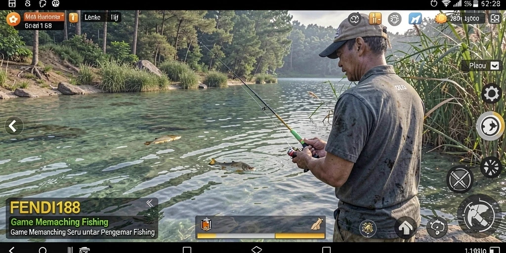 Tampilan gameplay FENDI188 dengan pengalaman memancing yang seru.