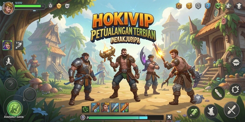 Gameplay HOKIVIP yang menampilkan petualangan di dunia terbuka.