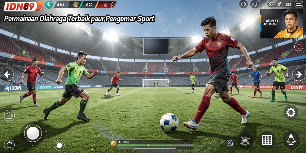 Screenshot gameplay IDN89 menunjukkan serunya pertandingan olahraga.