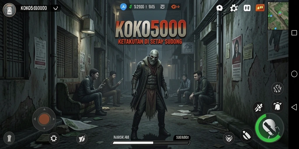 Screenshot KOKO5000 menampilkan suasana mencekam dalam gameplay Horror.