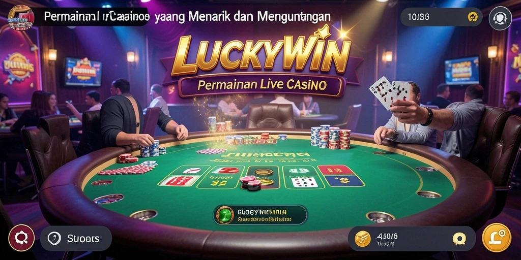 Tampilan gameplay Live Casino yang realistis di LUCKYWIN.