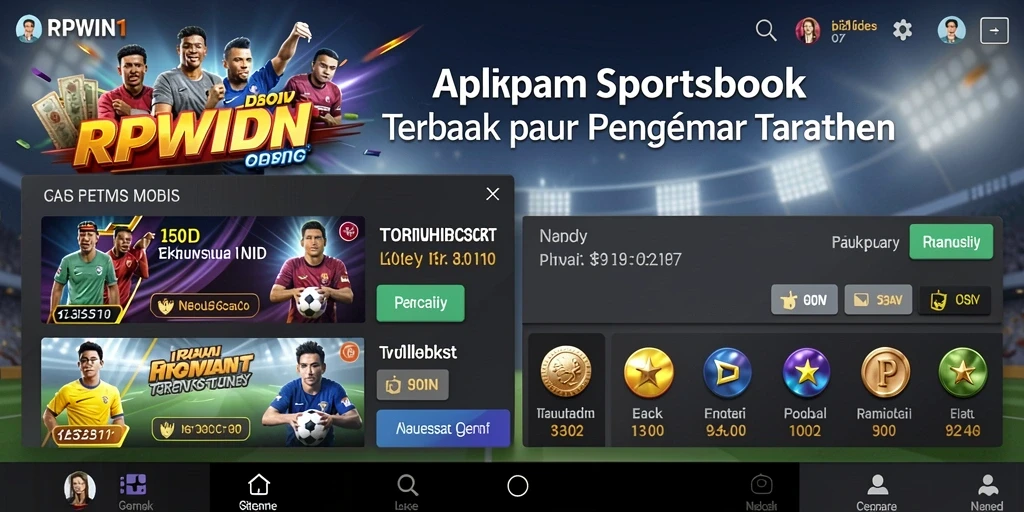 Tampilan menarik gameplay di RPWIN1 dengan berbagai taruhan olahraga.