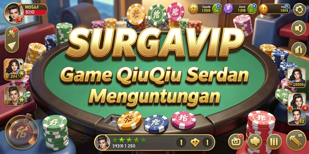 Tampilan gameplay seru dari SURGAVIP QiuQiu.