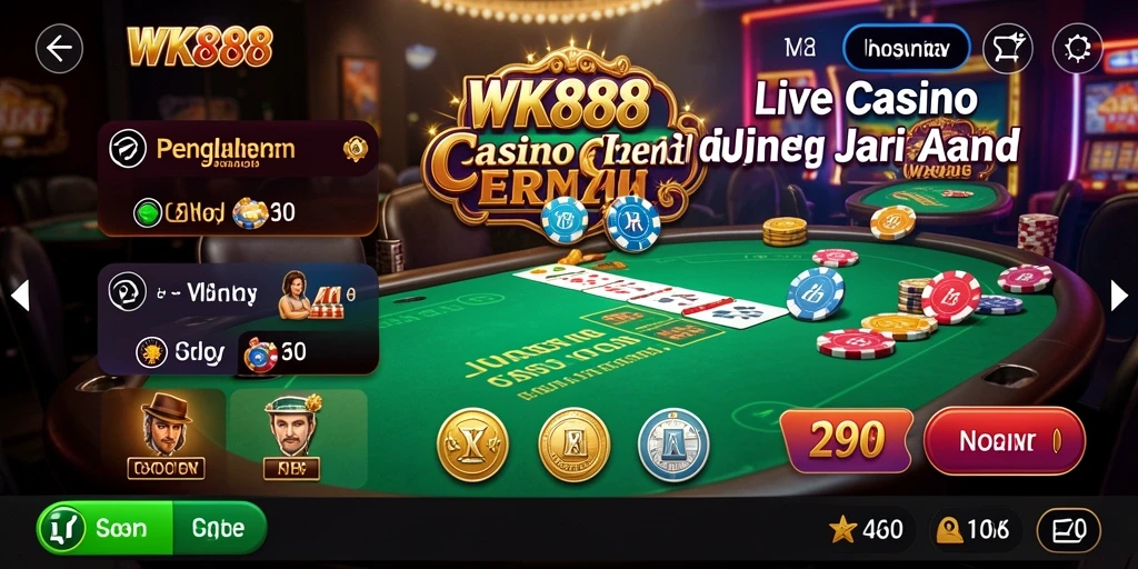 Tampilan menarik dari gameplay Live Casino WK888 saat dimainkan.